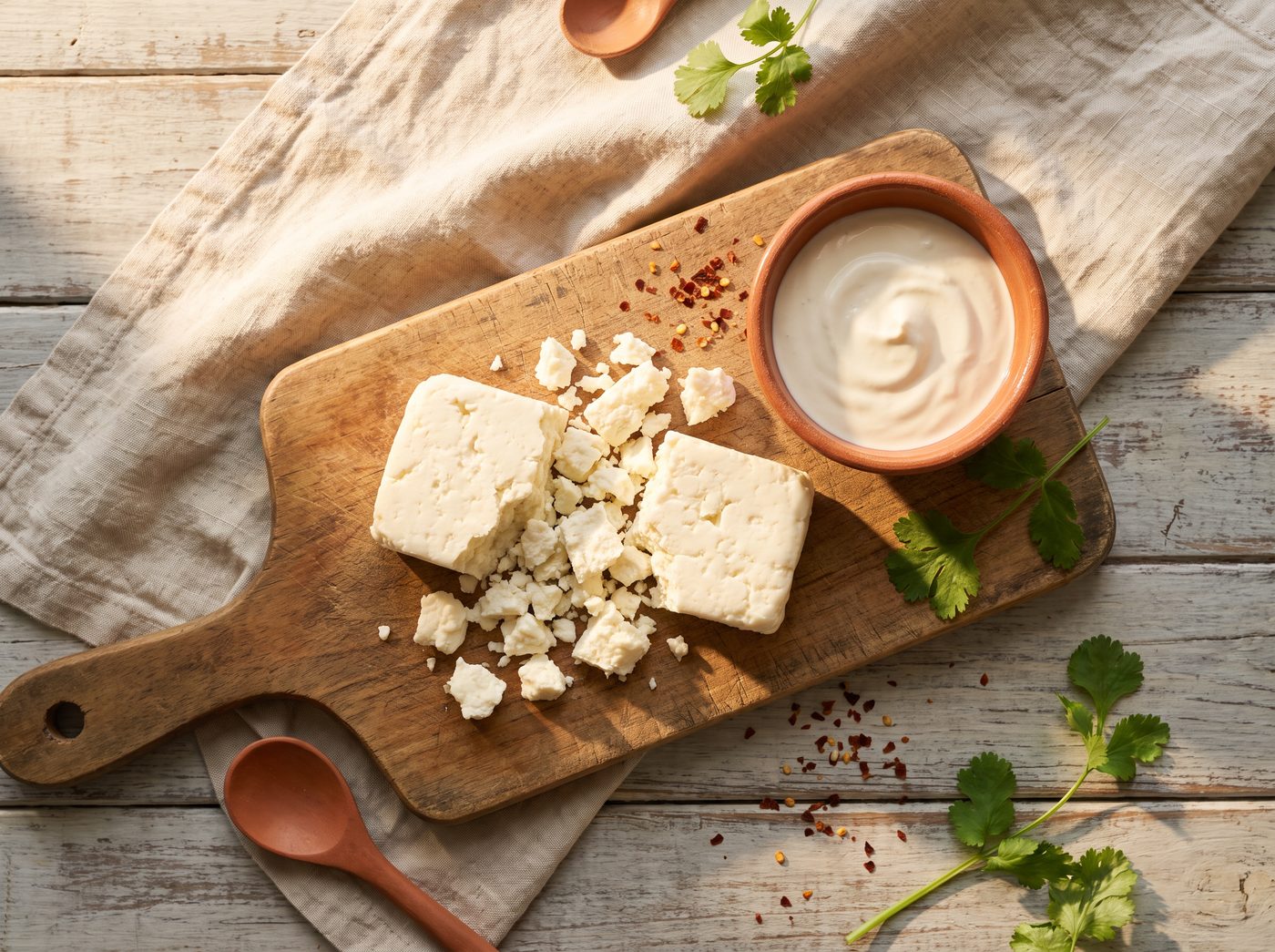 Queso fresco y crema